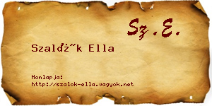 Szalók Ella névjegykártya